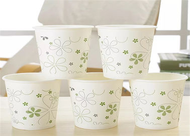 White Disposable Custom Paper Cups Recycled Waxed Pe Hot 8 Oz Single Ripple Double Wall
