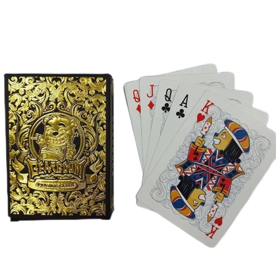 Wholesale Custom Logo 310gsm Printing Silver Gold Foil Playing Card Promotional Poker Cards For Board Game